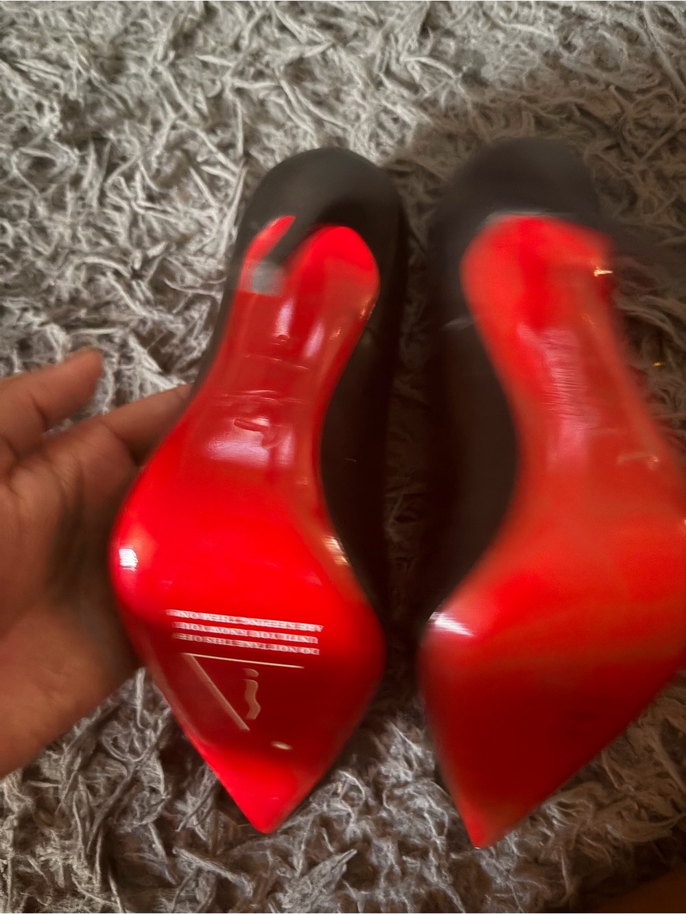 Christian Louboutin Black Pumps with Signature Red Soles